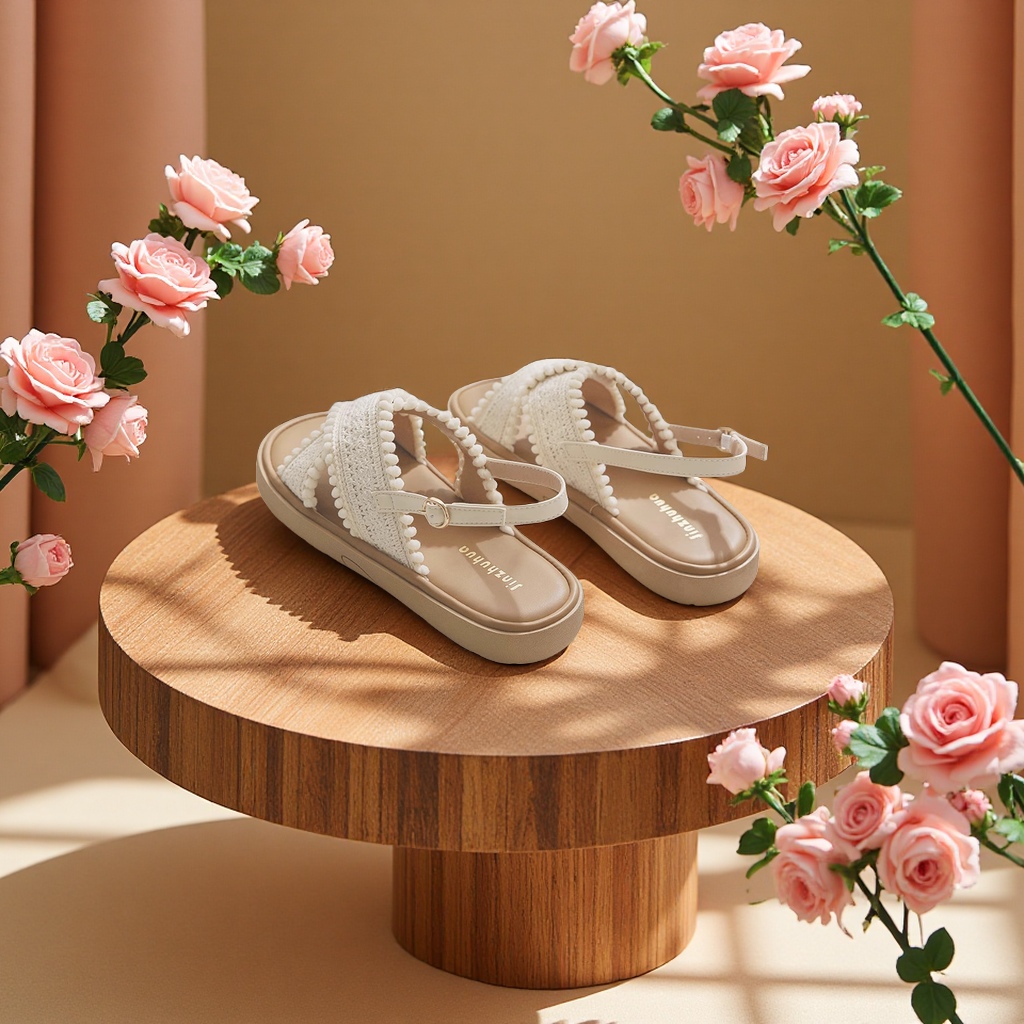 法式小凉鞋女夏季真皮平底百搭不累脚外穿2025新款配裙子女鞋