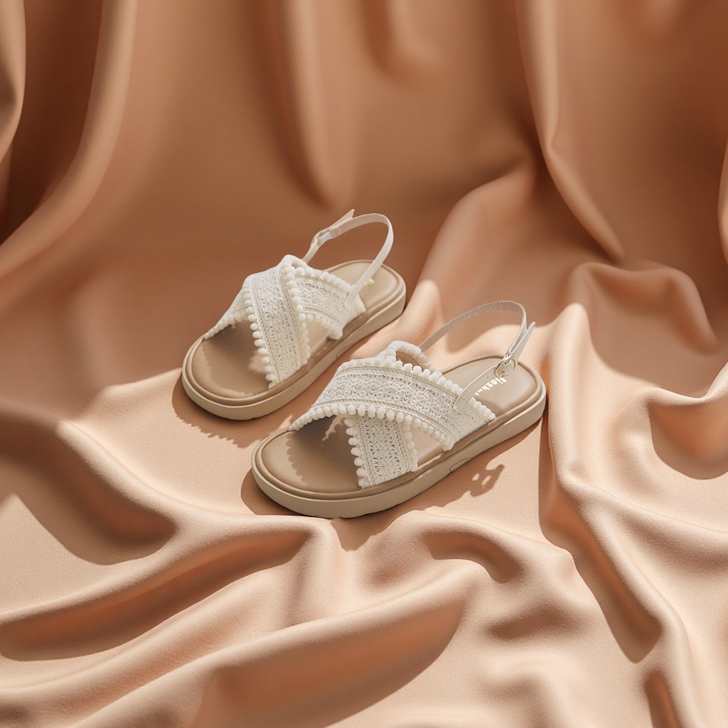 女式凉鞋实物图