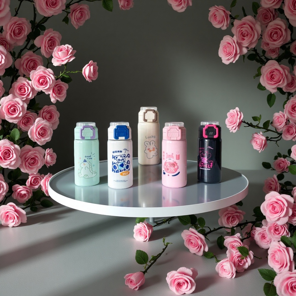 爱丽丝不锈钢保温杯350ml 保热保冷便携随手杯学生户外水杯黑色

