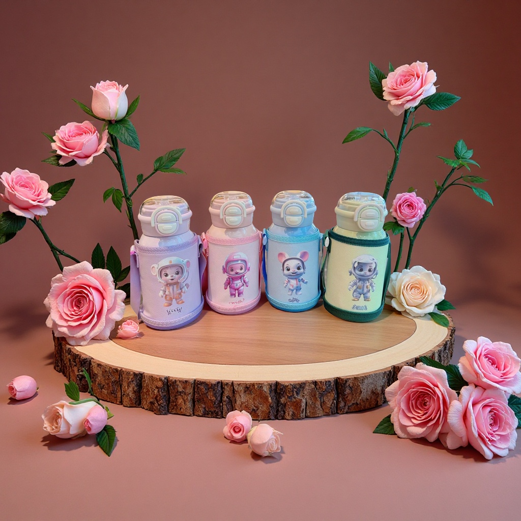 小孩保温水杯儿童防漏带吸管宝宝保温杯幼儿便携保温保冷60ml
