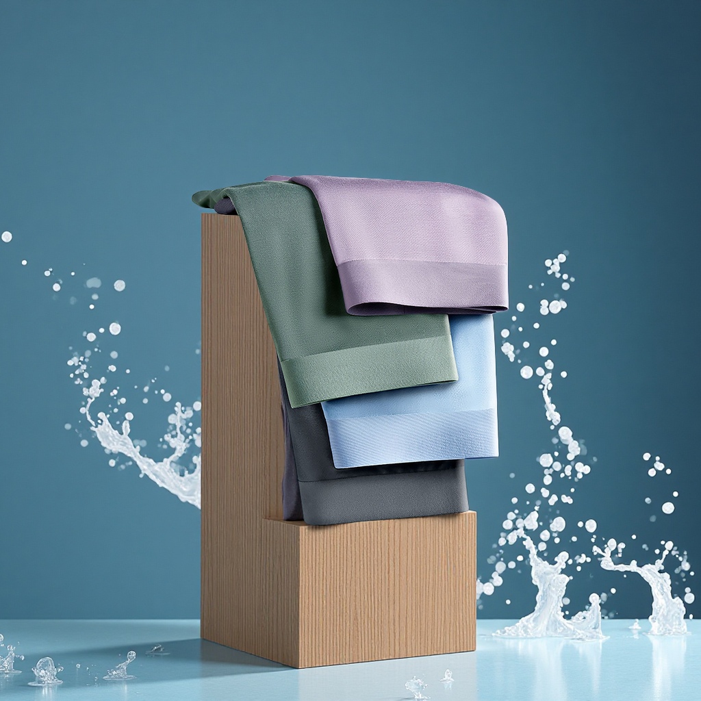 莫代尔男士内裤60支四角无痕吸汗透气抗菌四季红色内裤男士舒适贴身