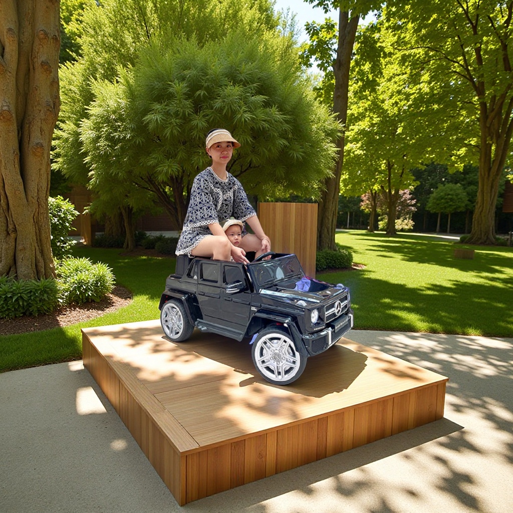 奔驰大G儿童电动车四轮遥控越野玩具车宝宝可坐双人电动遥控车适合小孩大人玩耍