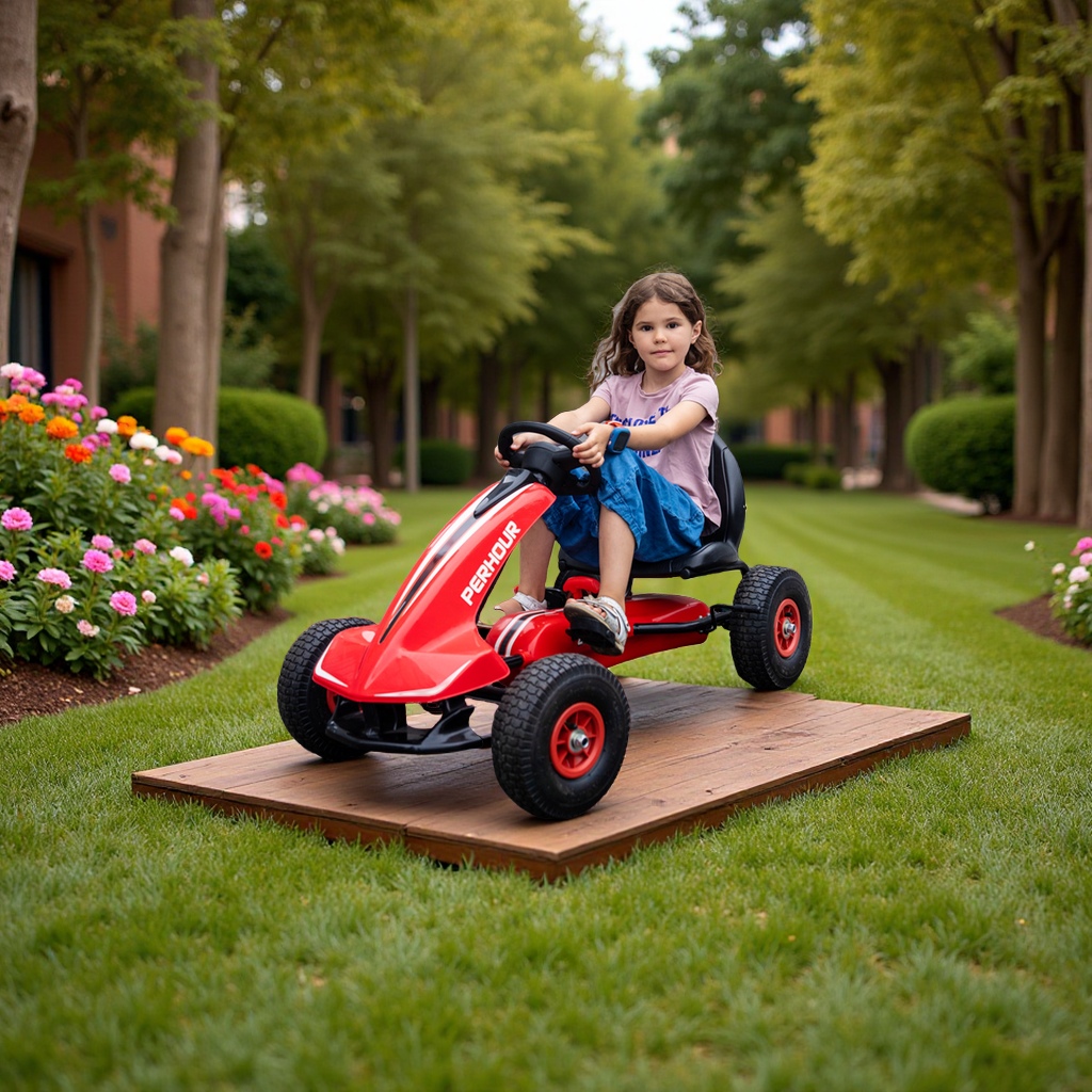 儿童四轮卡丁车脚蹬自行车大小号童车宝宝小孩脚踏玩具车运动户外碰碰车卡丁车