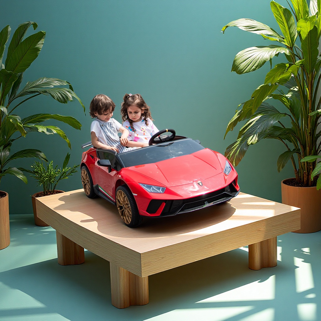 兰博24V双座儿童电动车四轮玩具汽车适合婴幼儿童车可坐人童趣童车