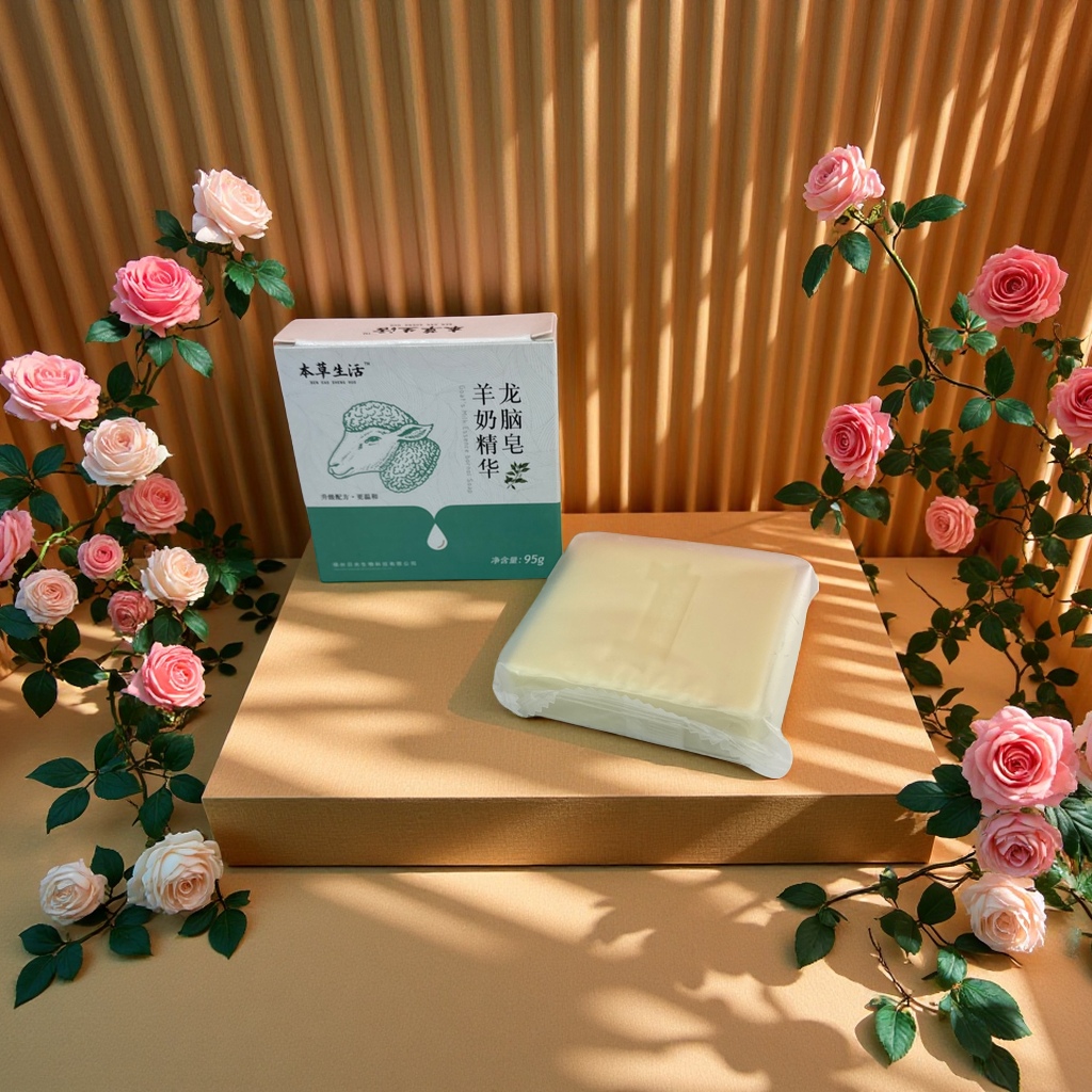 本草生活羊奶精华龙脑皂95g香皂滋润保湿洁肤温和护理