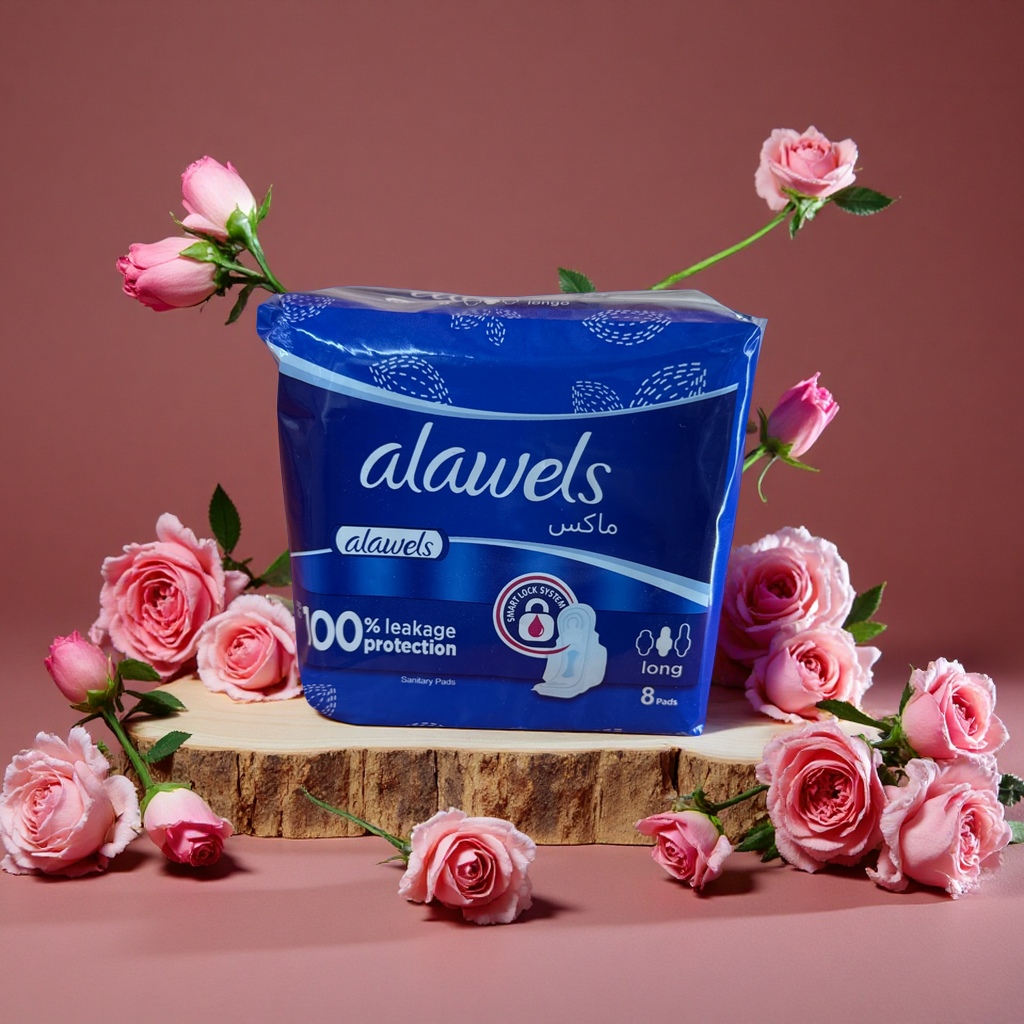 alawels卫生巾8片装280mm长薄款日用夜用组合透气舒适贴身柔软护理用品