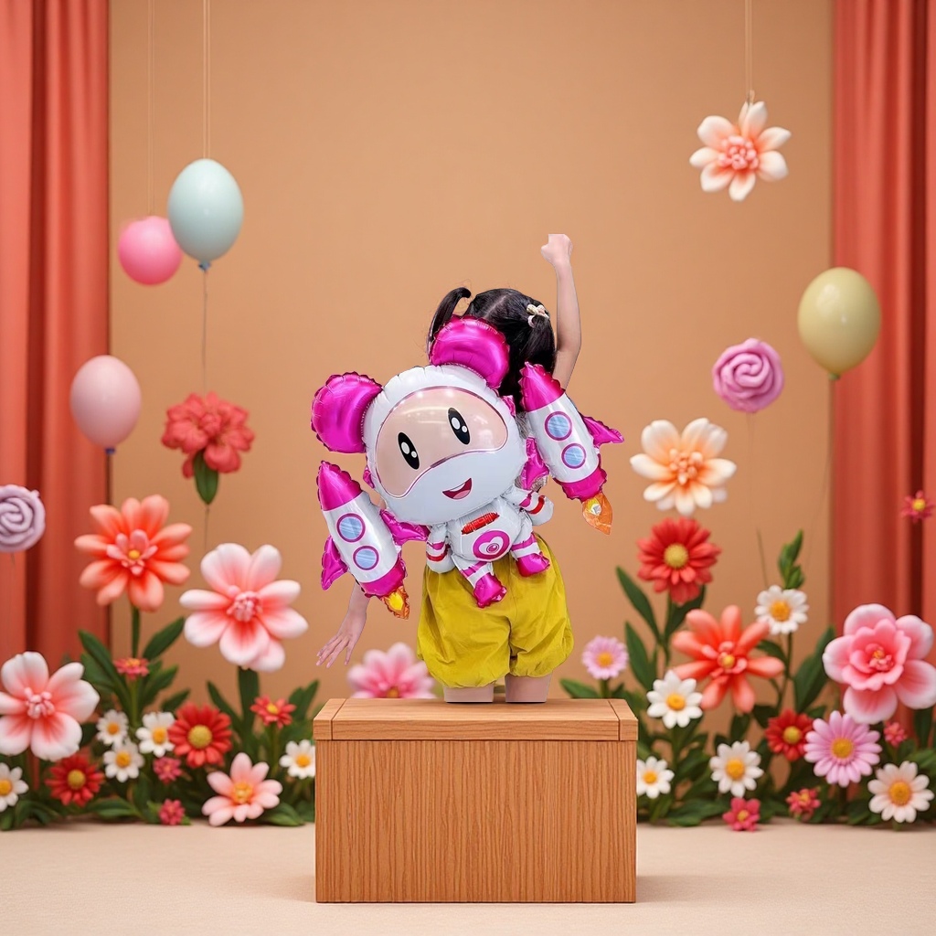气球生日装饰摆摊充气发光爱心气球创意派对气氛布置彩色装饰品