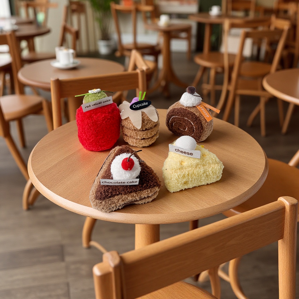 Cute afternoon tea desserts, plush pendants, small dolls, bags, keychains, wholesale fabric dolls, toys, and fun decorations Specification image