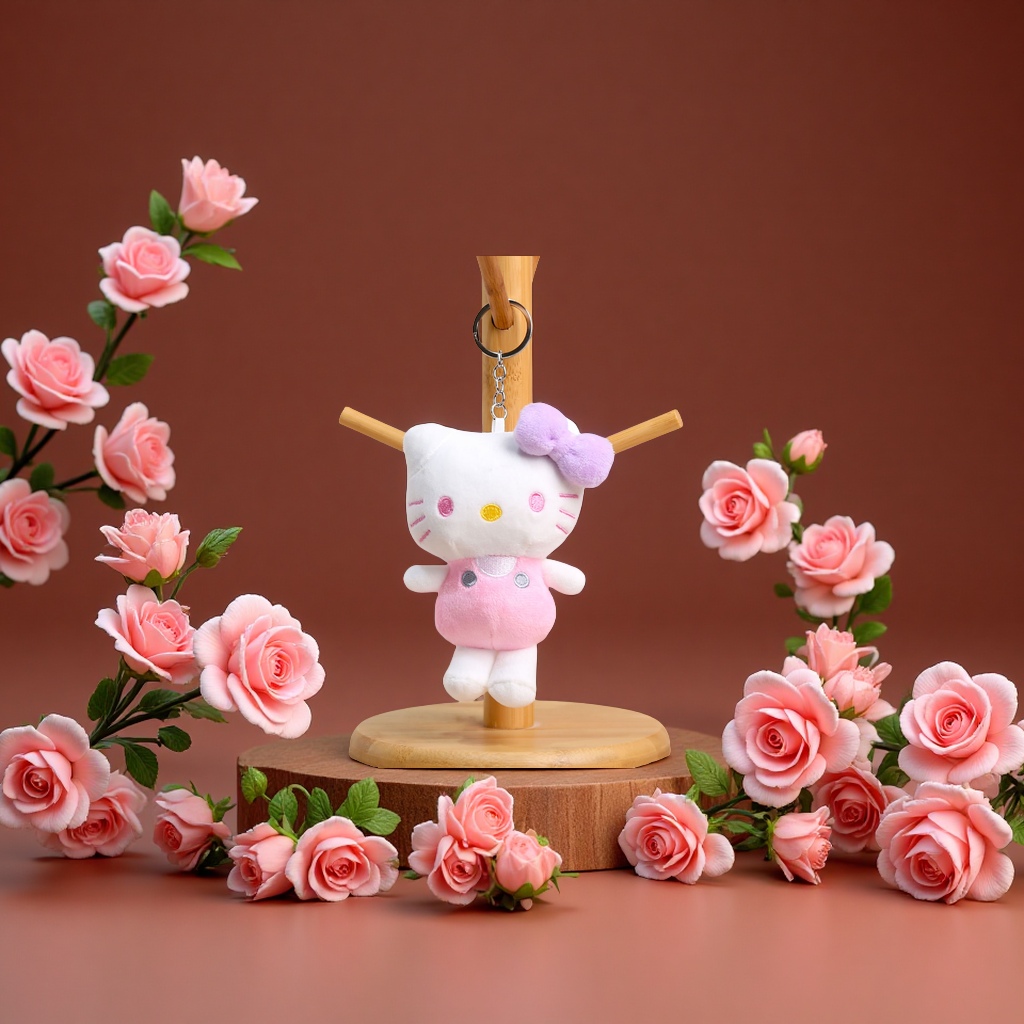 凯特猫站姿毛绒玩具13CM 粉色浅蓝天蓝绿色多色可选软萌布娃娃儿童礼物