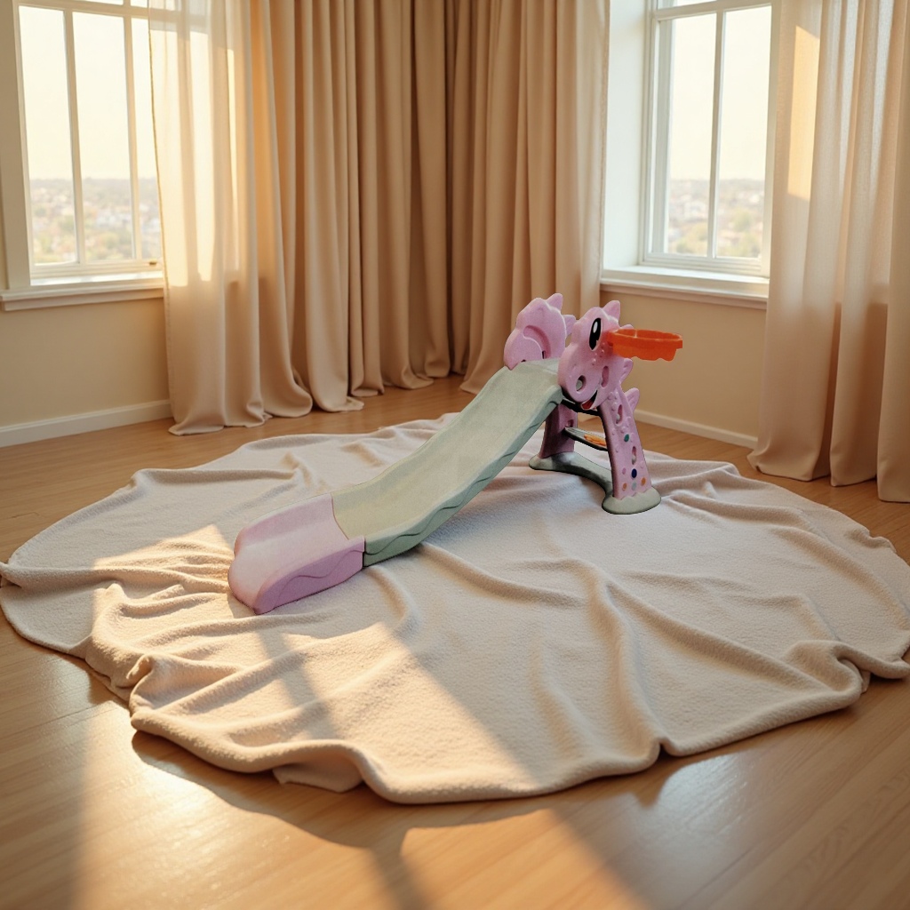 Children's play equipment, children's amusement facilities, soft-padded slides, safe and durable, colorful children's playground toys Application Scenario