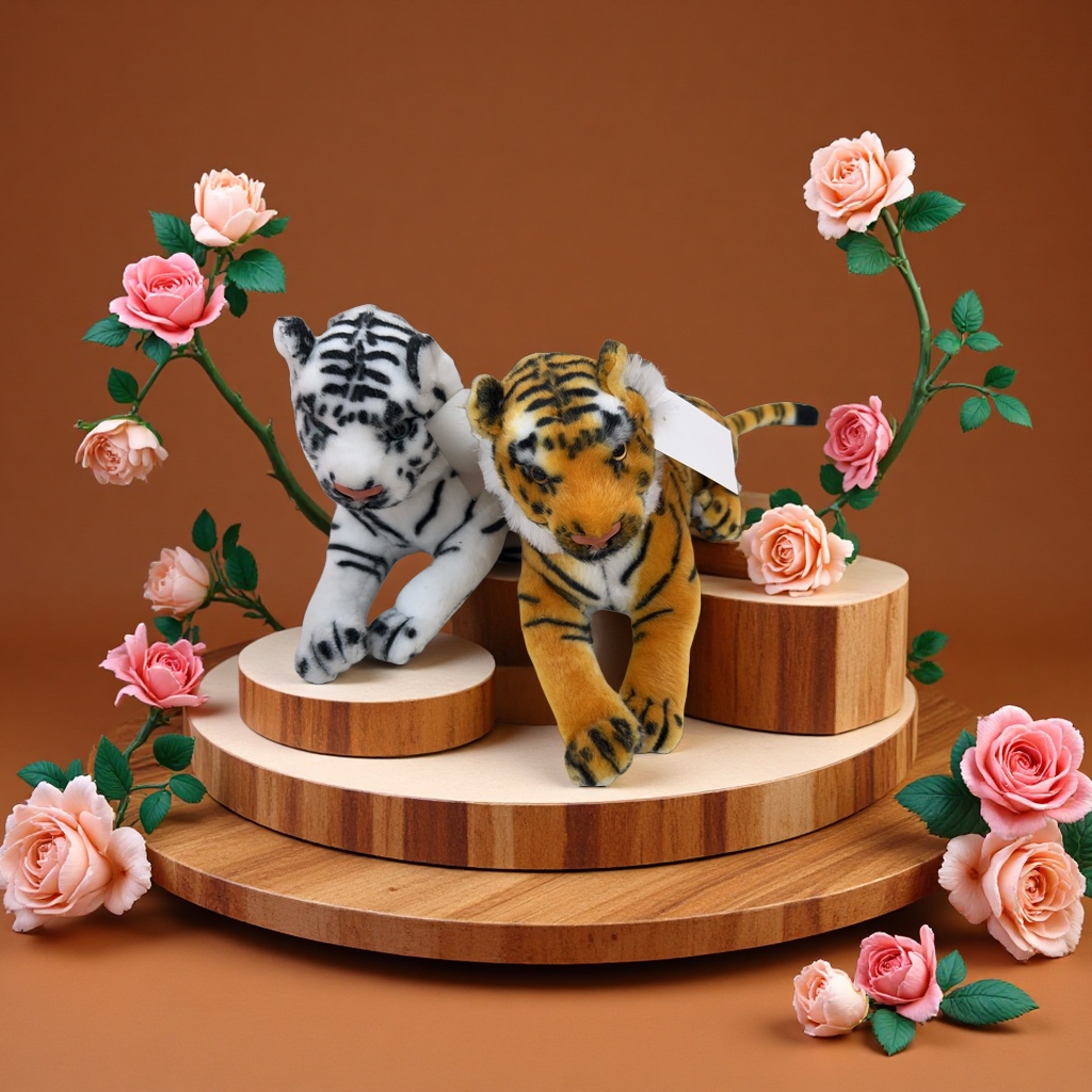 西伯利亚虎野生动物模型收藏摆件家居装饰动物主题创意礼品

