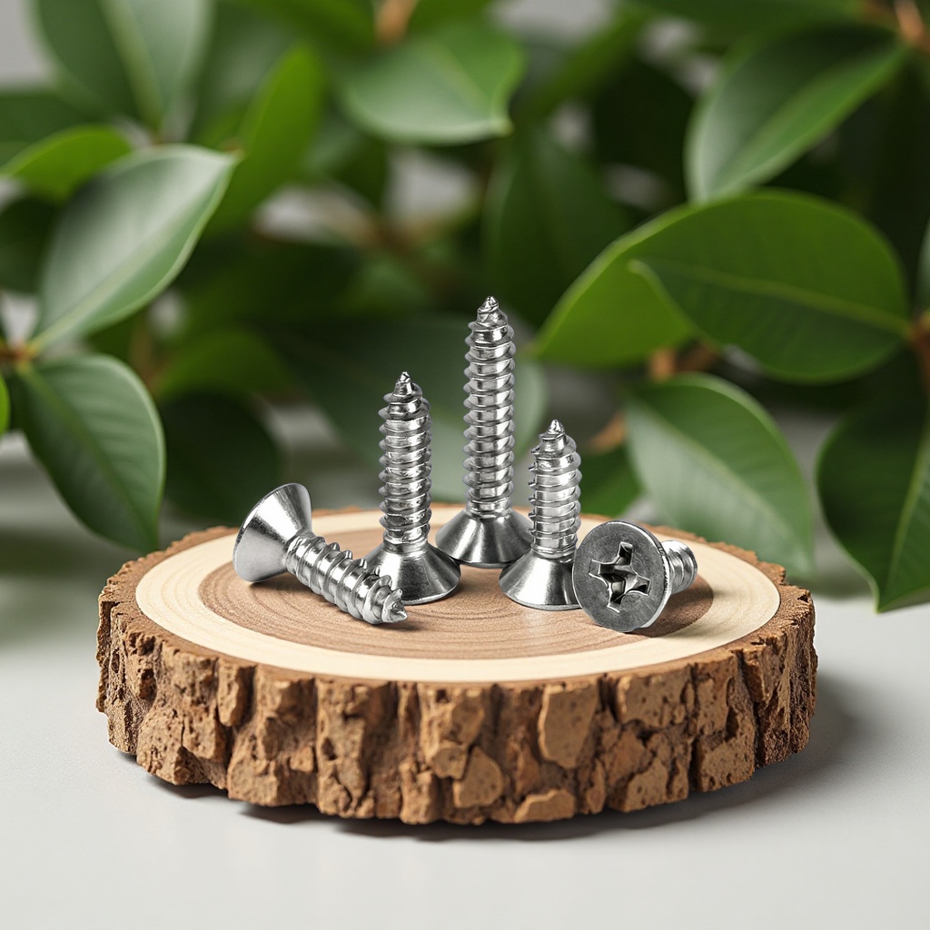 304不锈钢沉头十字自攻螺丝木用防腐尖尾螺钉平头螺钉家具装修配件