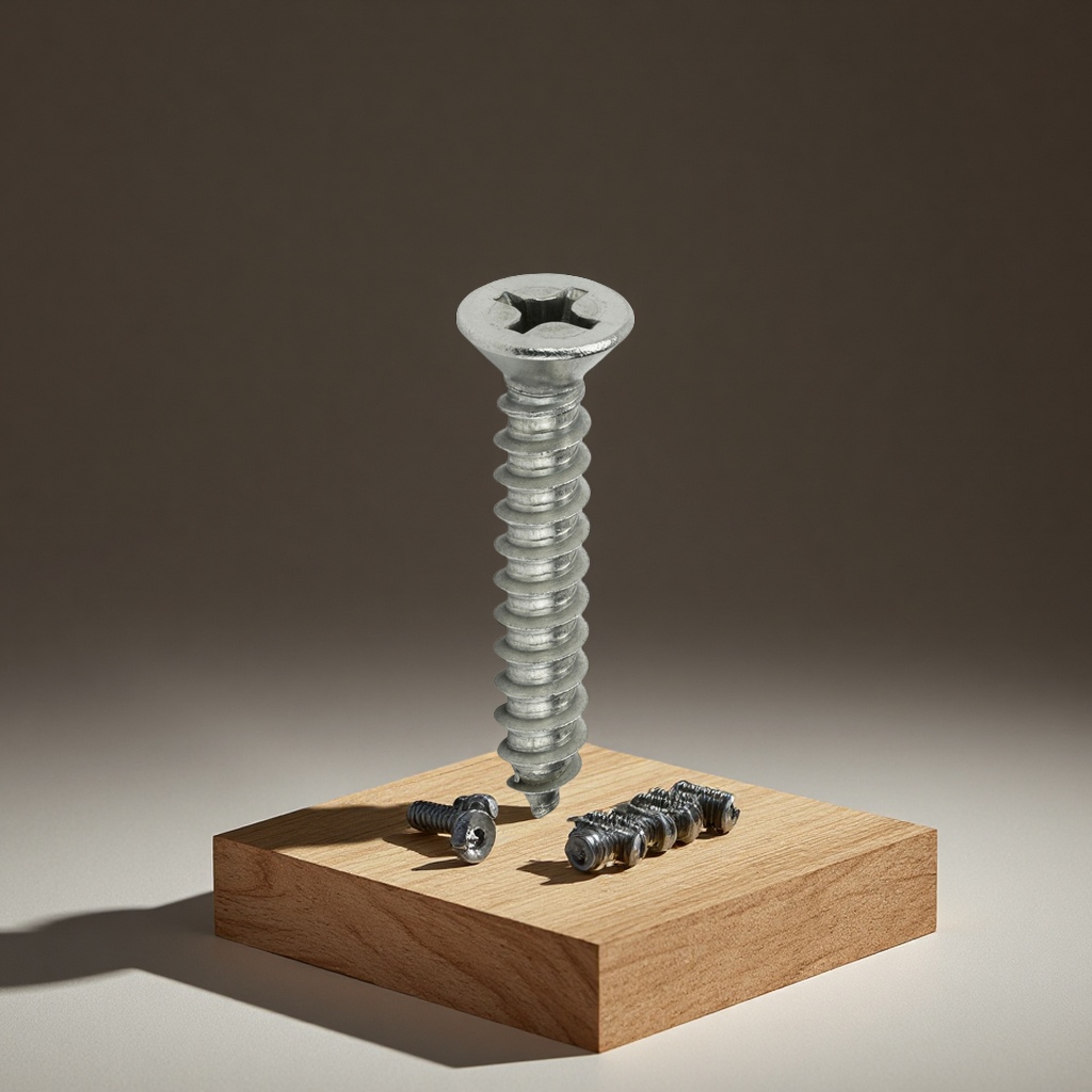 304不锈钢沉头十字自攻螺丝木用防腐尖尾螺钉平头螺钉家具装修配件白底实物图