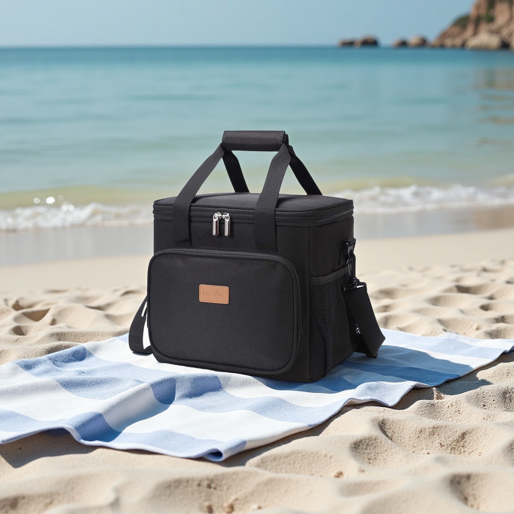 亚马逊加厚大容量手提野餐包户外车载保温冰包防水单肩斜挎多功能旅行包