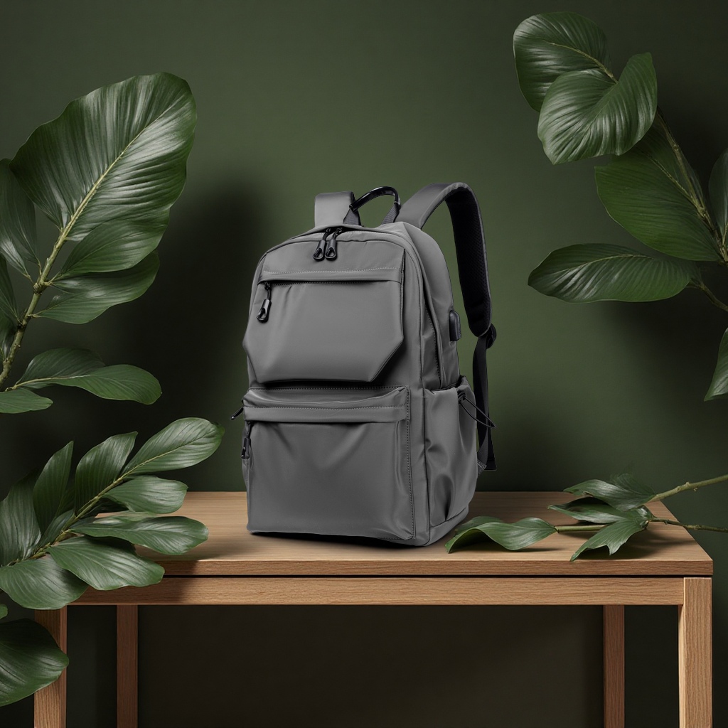 新品上市跨境春季款男士双肩背包学生书包休闲背包箱包皮具时尚百搭