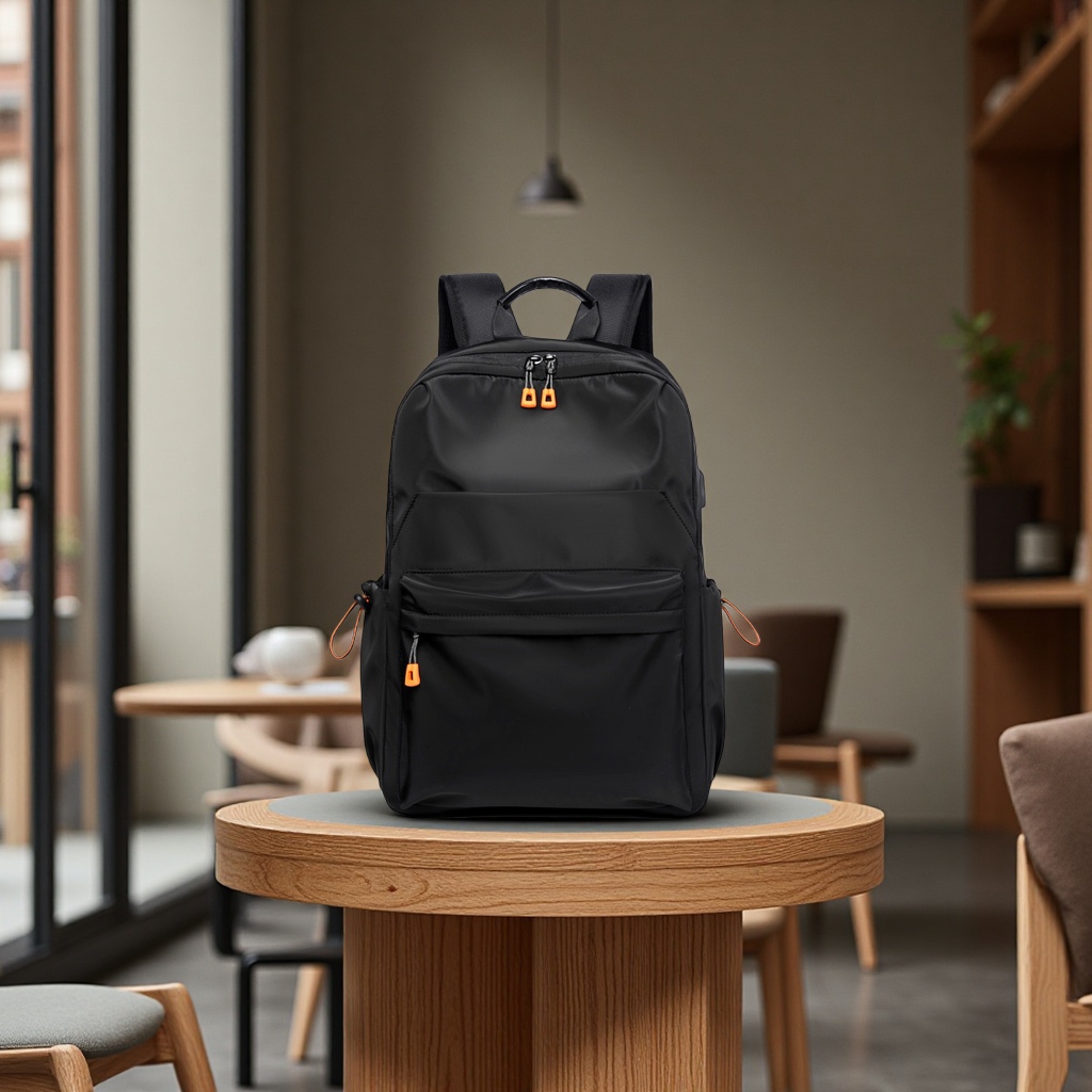 跨境新款休闲时尚黑色大容量轻便双肩包出行包批发箱包皮具双肩背包