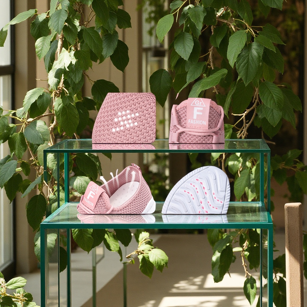 女式运动单鞋实物图