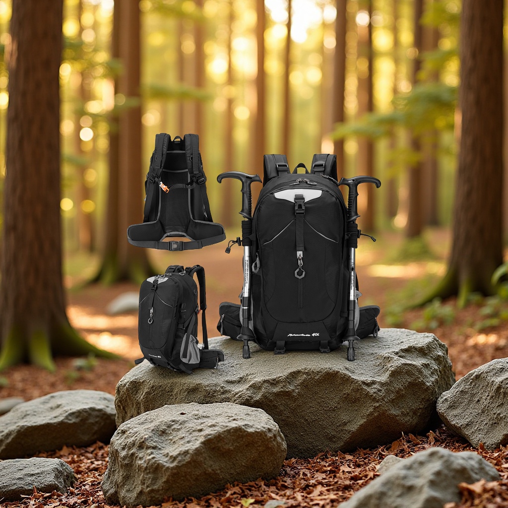 40L户外双肩背包运动登山包休闲旅行背包时尚耐用多功能跨境户外包