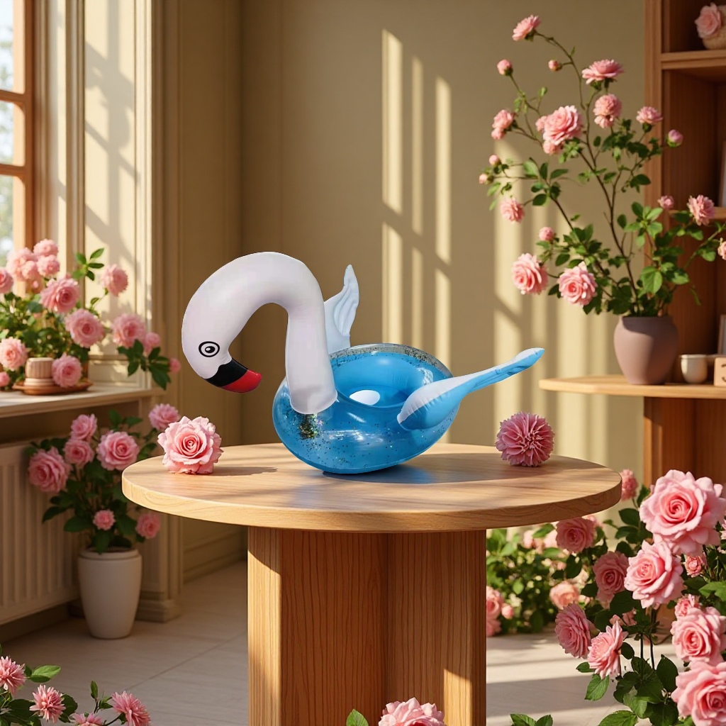 亮片儿童扶手艇彩色卡通安全防滑适合幼儿游泳玩具