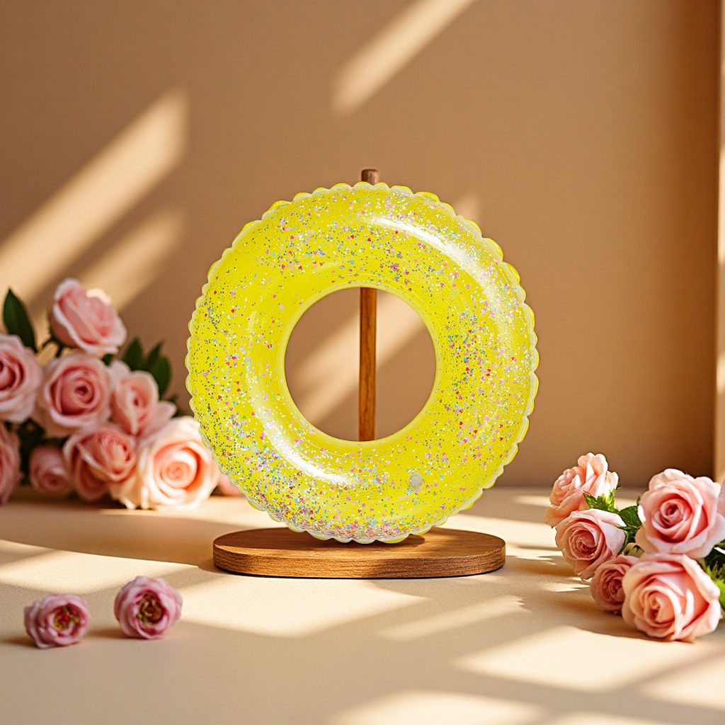 亮片游泳圈60井 彩色闪耀防爆儿童成人充气浮圈夏季必备