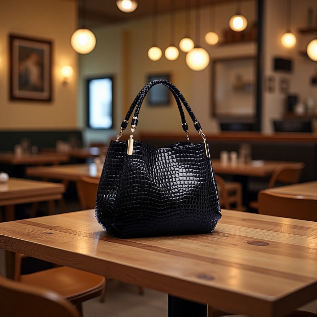 欧美范外贸成熟气质鳄鱼纹石头纹手提包女跨境轻奢时尚单肩包女包女式包包