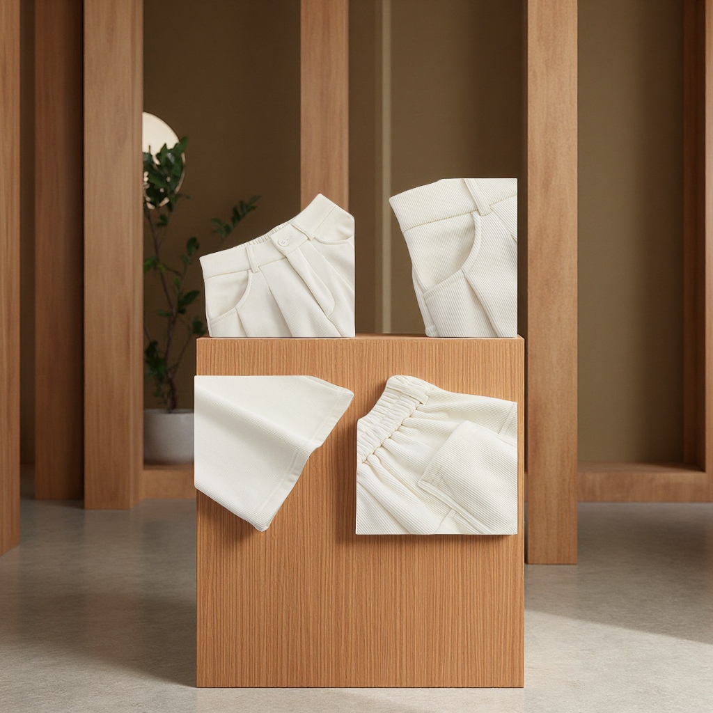 New corduroy suit pants for women in autumn and winter: high-waisted, slimming, casual, loose, straight-leg, fleece, petite wide-leg pants Application Scenario