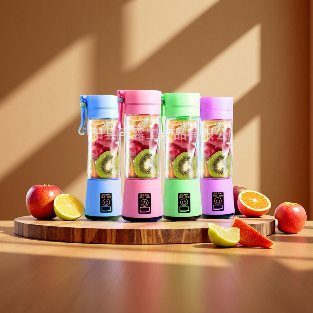 便携式榨汁杯USB充电家用水果榨汁机多功能移动电源便携果汁杯产品图