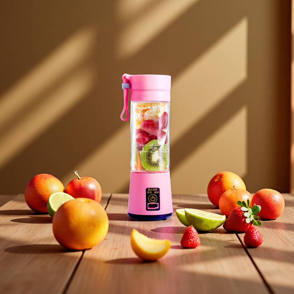 便携式榨汁杯USB充电家用水果榨汁机多功能移动电源便携果汁杯细节图