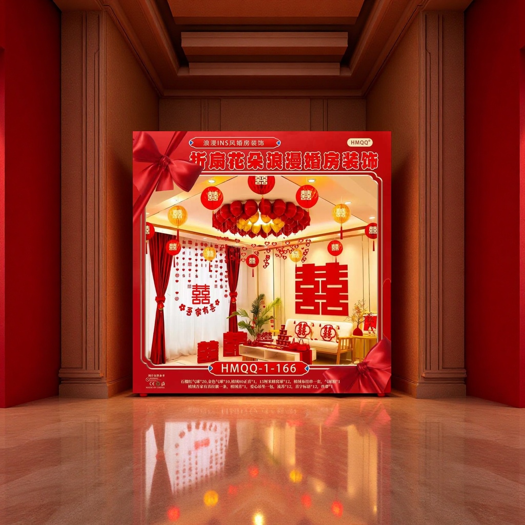 喜字结婚布红包婚庆用品面料布匹床品刺绣装饰材料多色可选