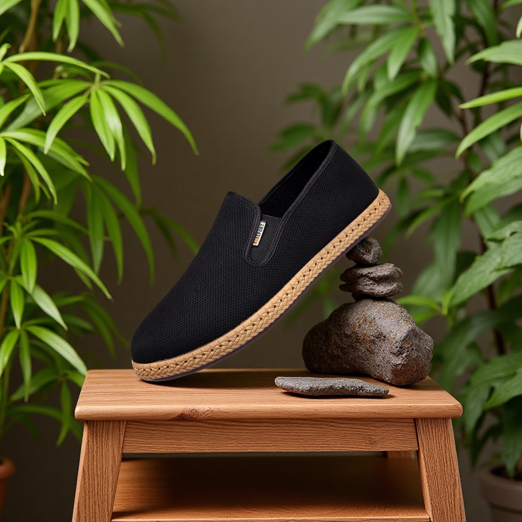 老北京布鞋男款透气休闲轻便耐磨一脚蹬防臭吸汗艾草布鞋男鞋男式鞋子