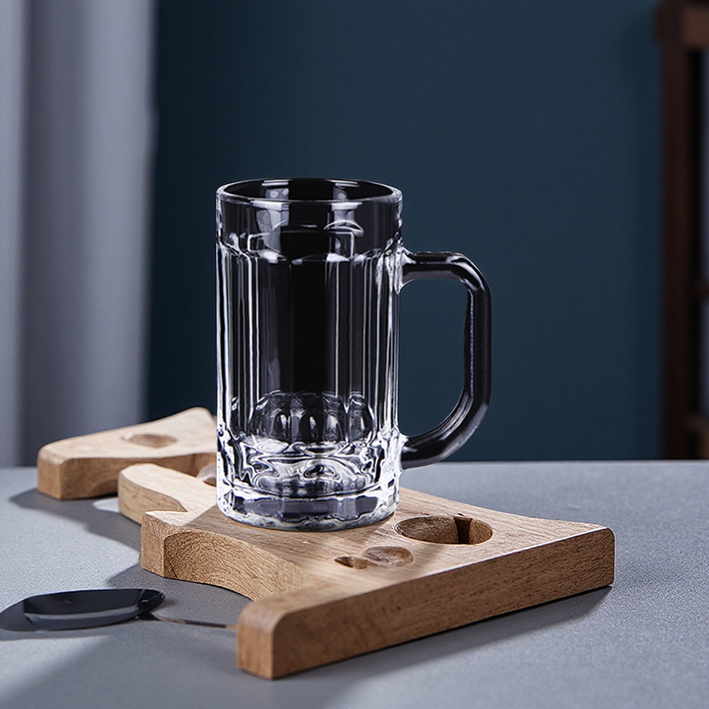 Heat-resistant glass tea cups with handles, large-capacity household drinking water, milk, juice, draft beer cups, wine and beverage packaging Application Scenario