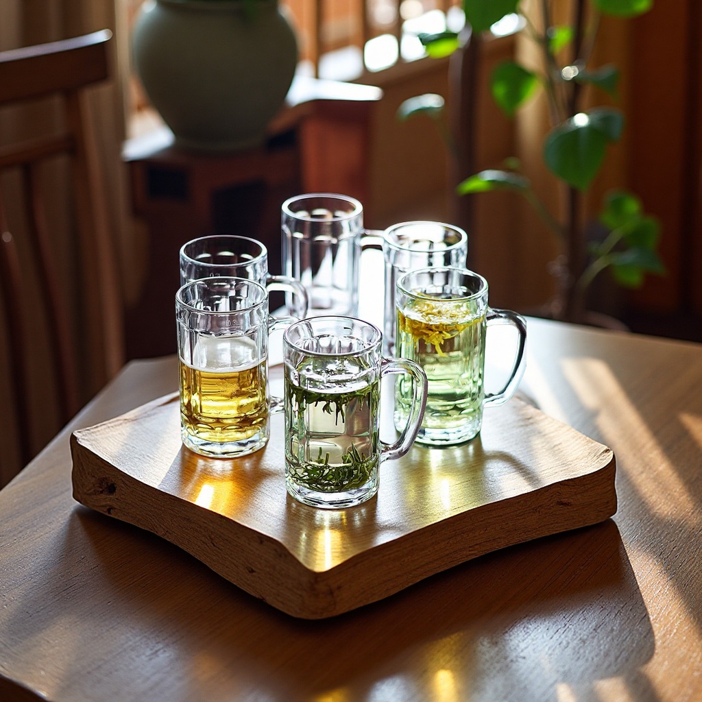 Heat-resistant glass tea cups with handles, large-capacity household drinking water, milk, juice, draft beer cups, wine and beverage packaging Specification image
