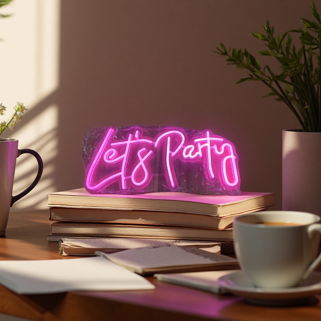 创意荧光字发光装饰灯广告招牌夜光字霓虹字发光字店铺门头亮化字灯箱广告牌产品图