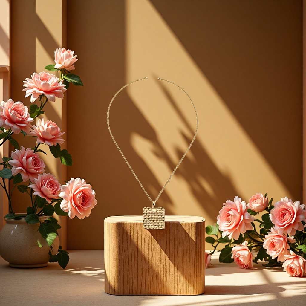 时尚简约方形金属项链吊坠流行饰品百搭个性潮流配饰细节图