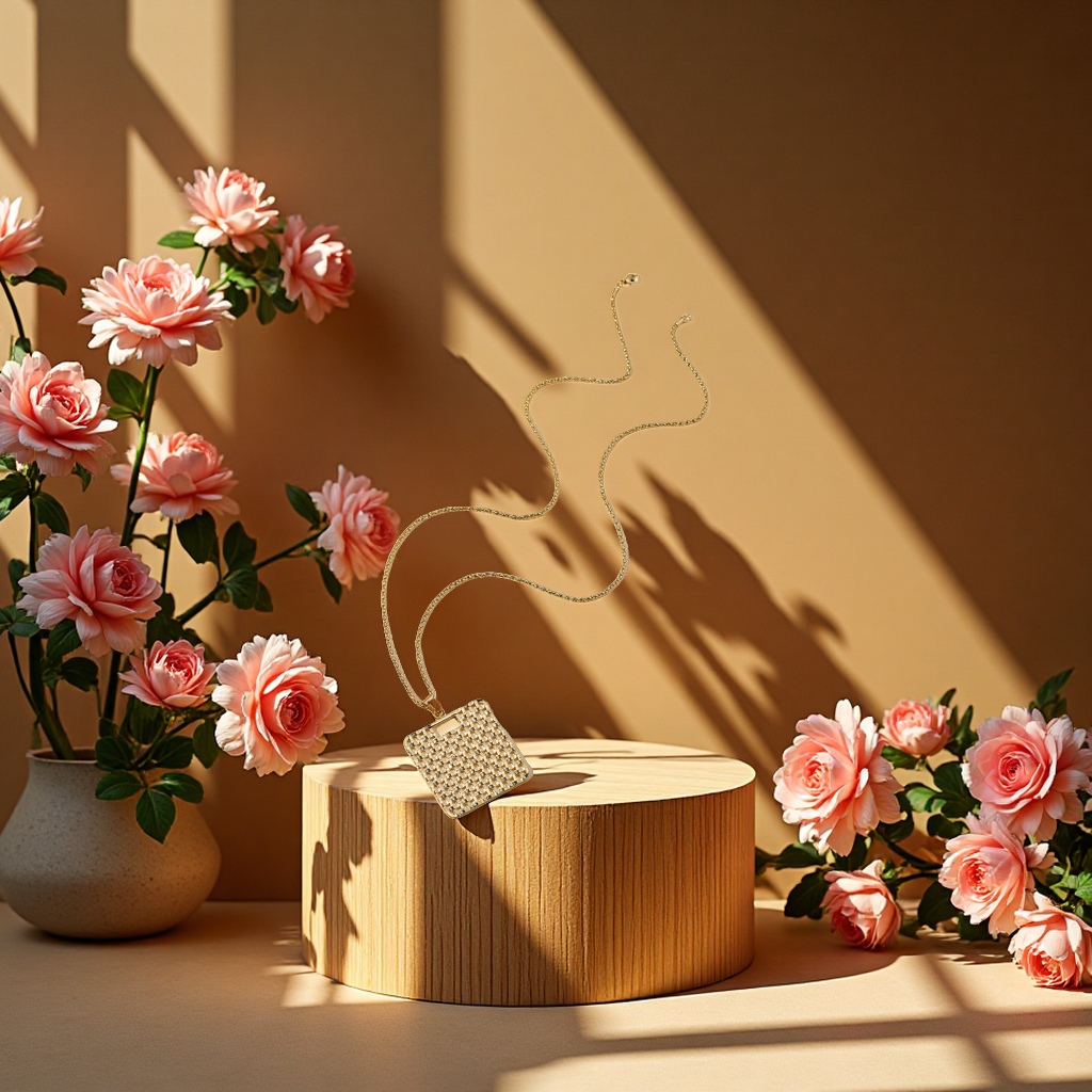 时尚简约方形金属项链吊坠流行饰品百搭个性潮流配饰产品图