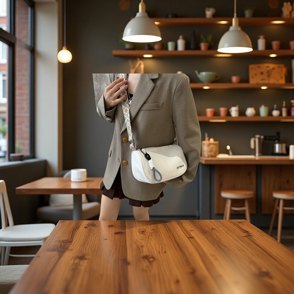 潮流大容量尼龙帆布斜挎包女2024新款时尚单肩包宽肩带枕头包箱包皮具男士包袋