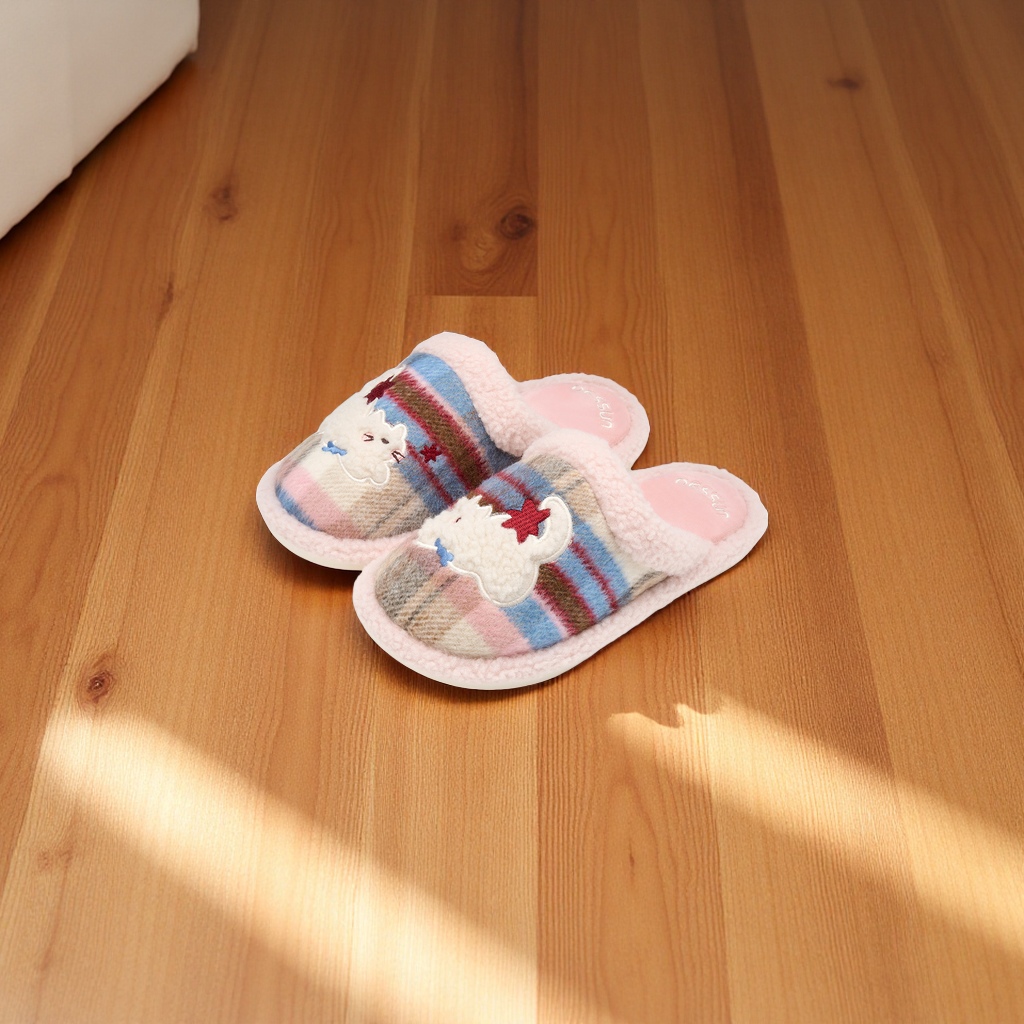 棉拖鞋/32码的棉拖鞋/毛拖鞋/棉拖/毛脱鞋白底实物图