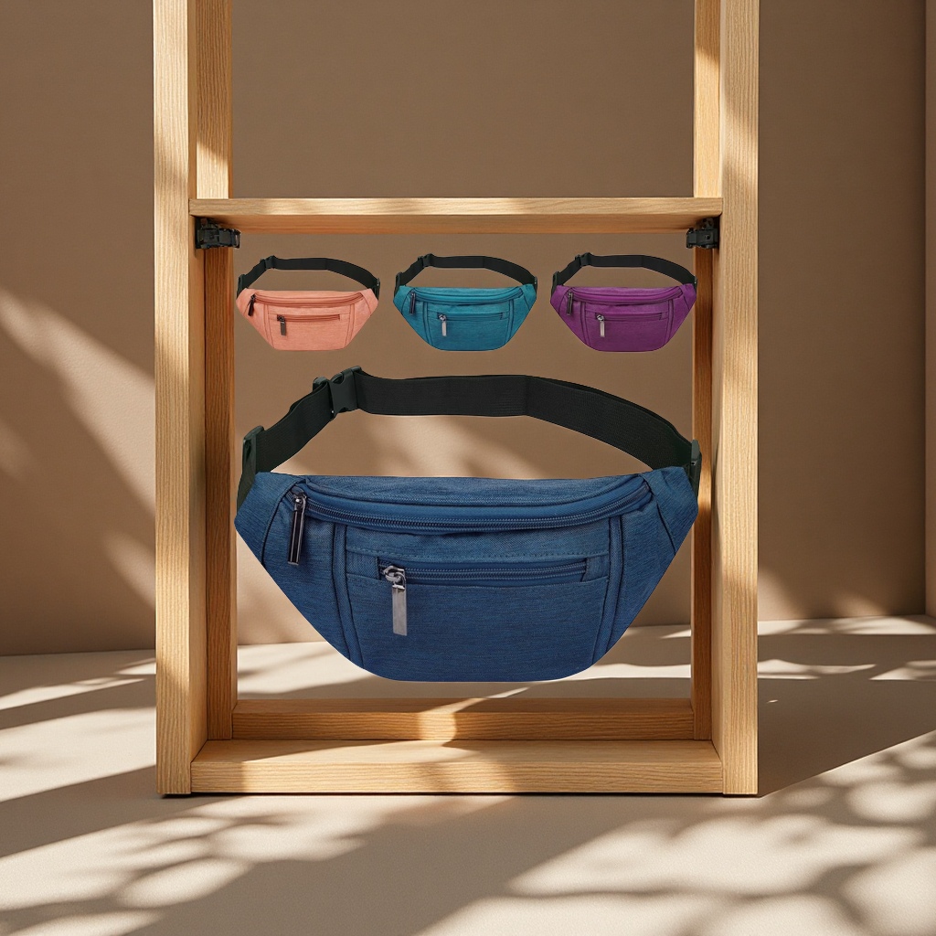 多功能男士女士腰包斜挎包运动旅行便携腰带包适用散步跑步徒步骑行腰饰