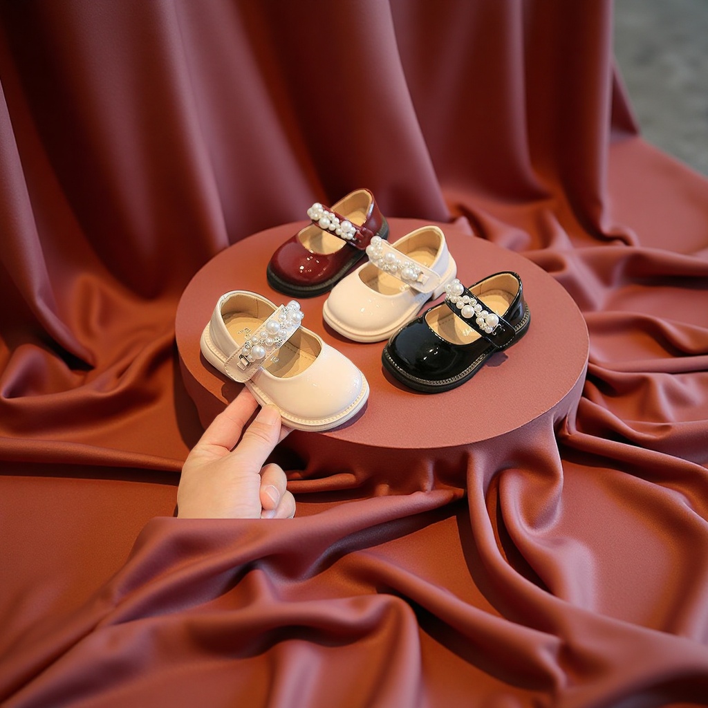 红色软底公主学步鞋婴幼儿童春季新款配礼服小童单鞋童鞋婴儿皮鞋
