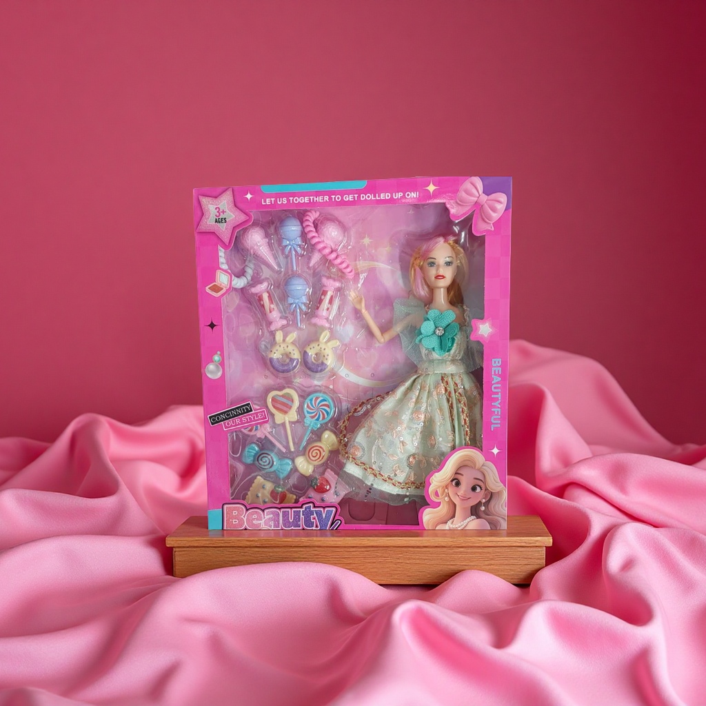 芭比娃娃玩具电动音乐毛绒俄罗斯套娃娃娃衣儿童礼物