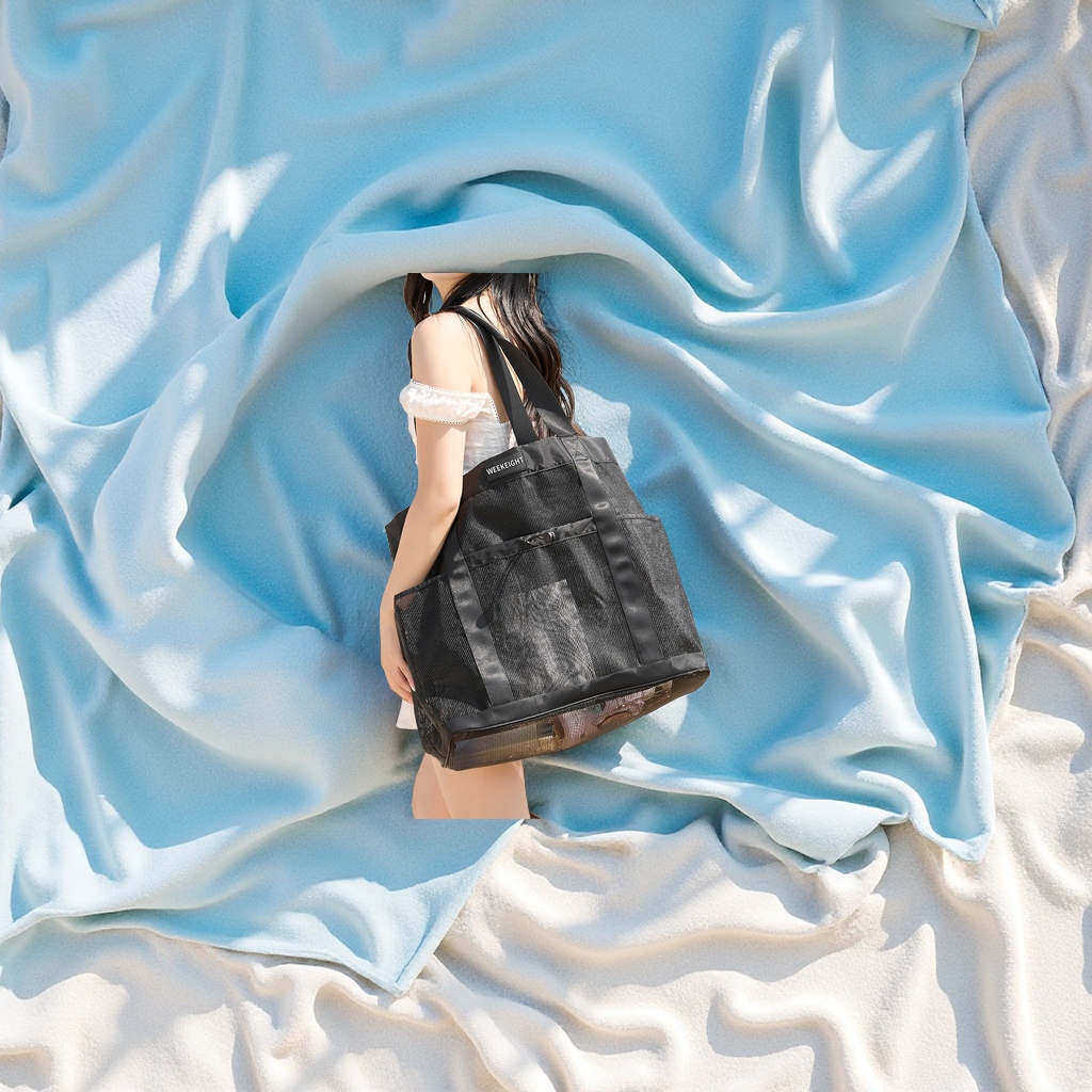 时尚大容量运动健身包单肩手提沙滩旅行沥水收纳袋通用挎包箱包皮具