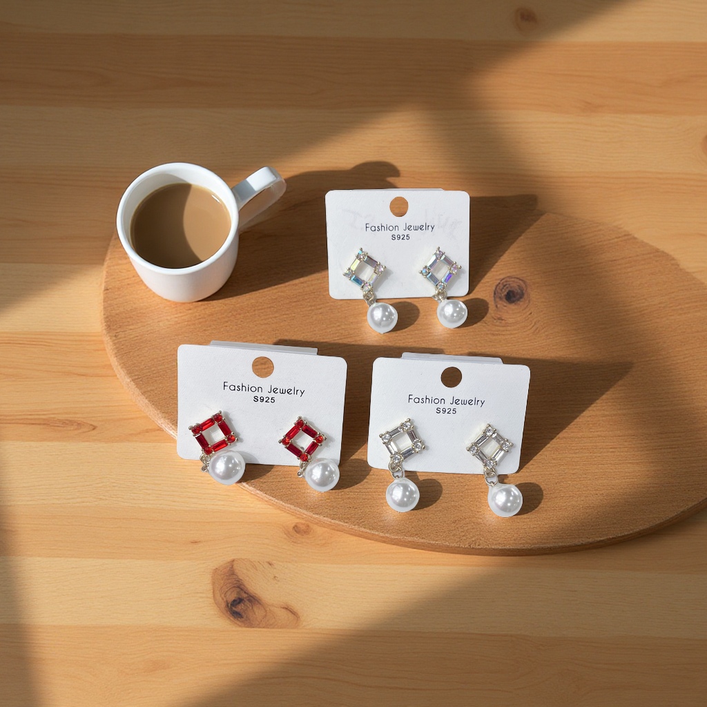 时尚简约耳钉银色个性气质百搭耳饰女学生韩国潮流耳坠轻奢耳饰品产品图