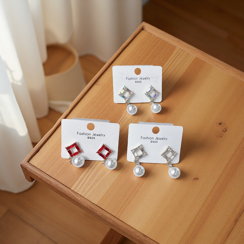 时尚简约耳钉银色个性气质百搭耳饰女学生韩国潮流耳坠轻奢耳饰品细节图