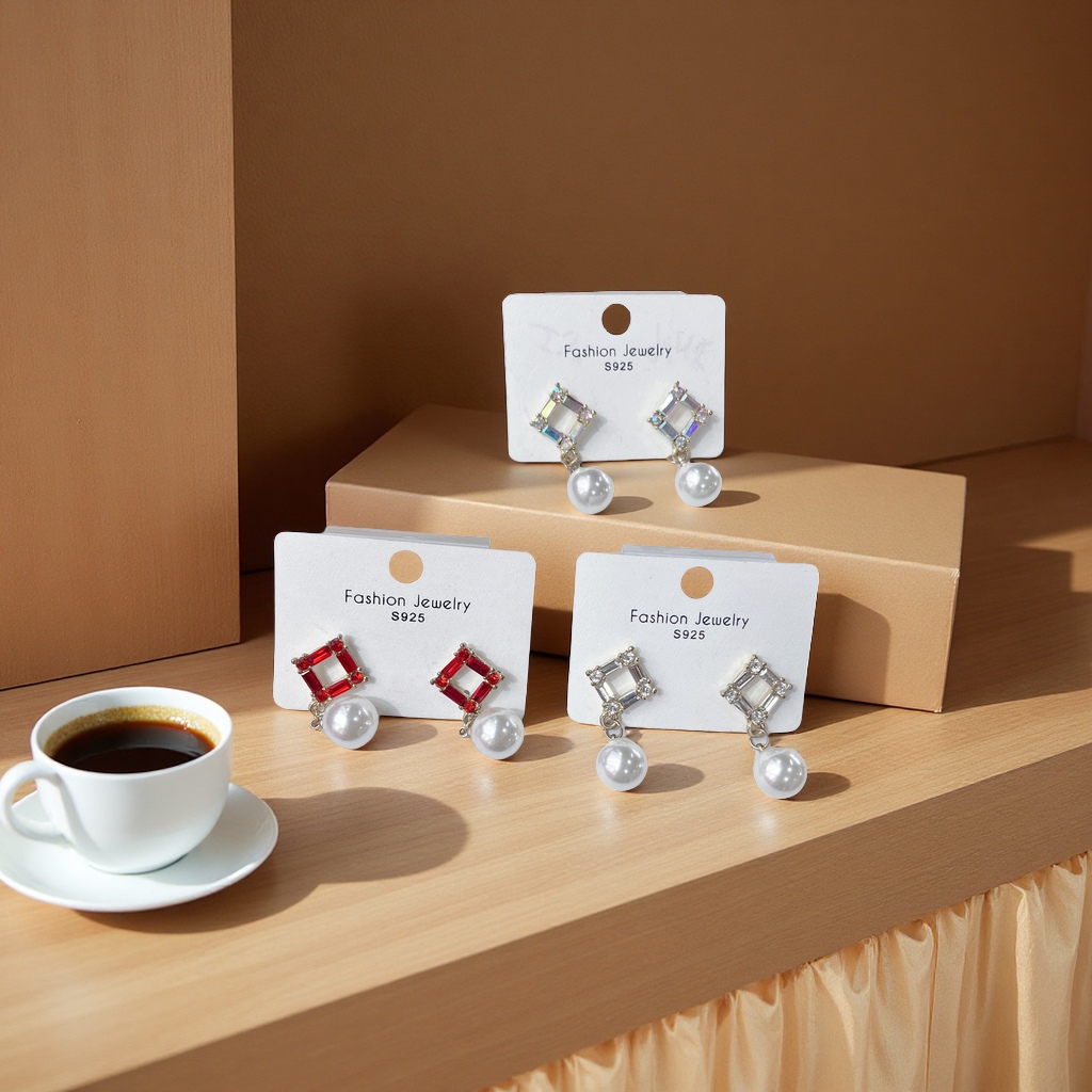 时尚简约耳钉银色个性气质百搭耳饰女学生韩国潮流耳坠轻奢耳饰品