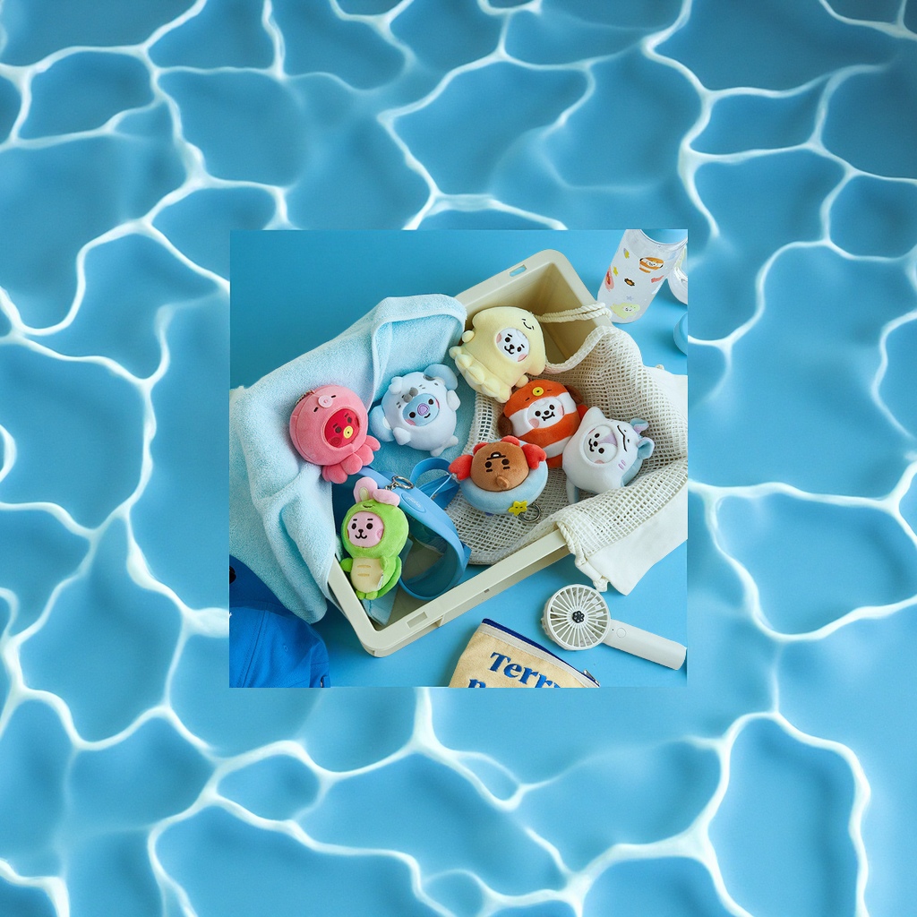 BT21海洋朋友系列毛绒钥匙扣可爱公仔挂件LINEFRIENDS玩偶娃娃礼品