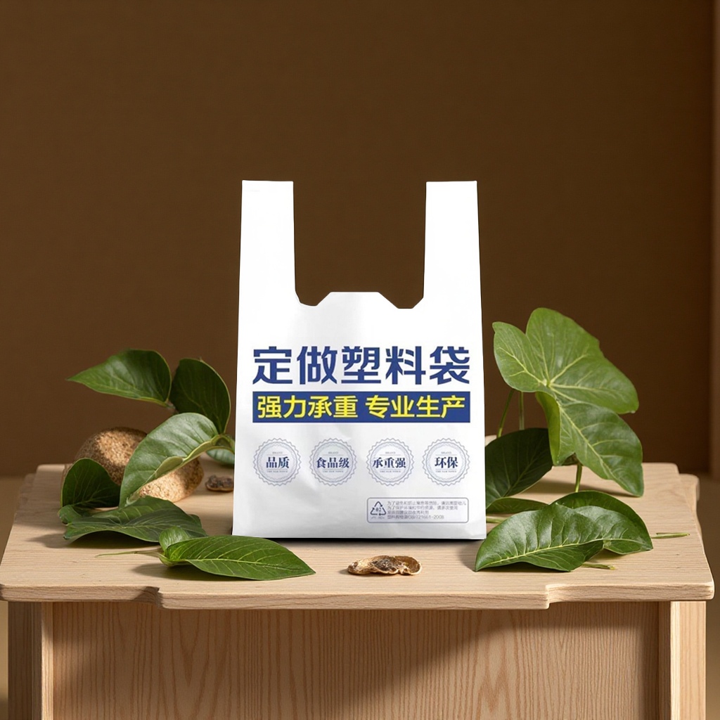 定制手提塑料袋超市零食食品水果外卖打包环保包装袋子定做购物袋