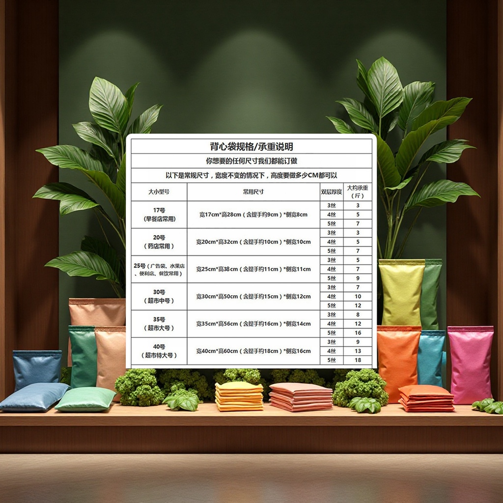 马夹袋批发/背心袋塑料/全降解购物袋/背心式塑料袋/外卖袋塑料产品图