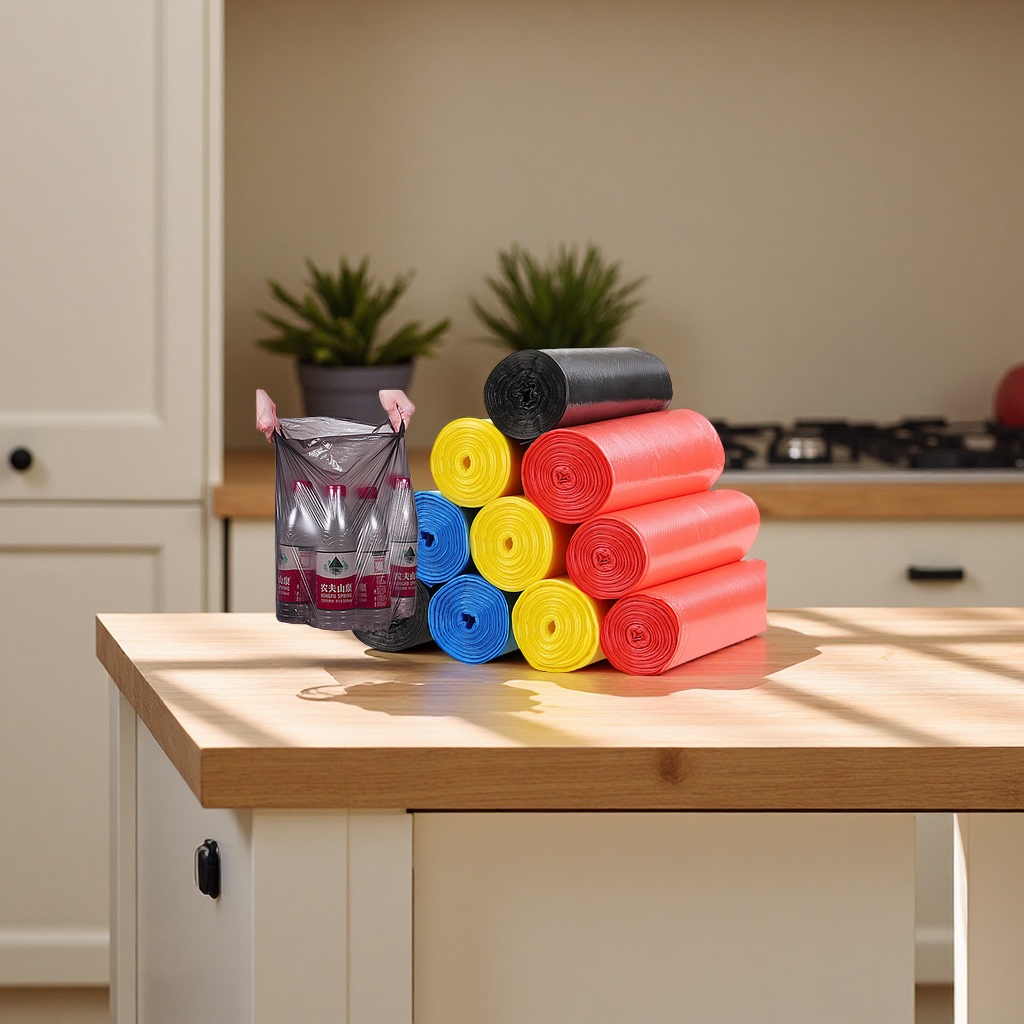 Wholesale of brand-new material kitchen waste bags, disposable household classified roll thickened small plastic bags, general plastic products