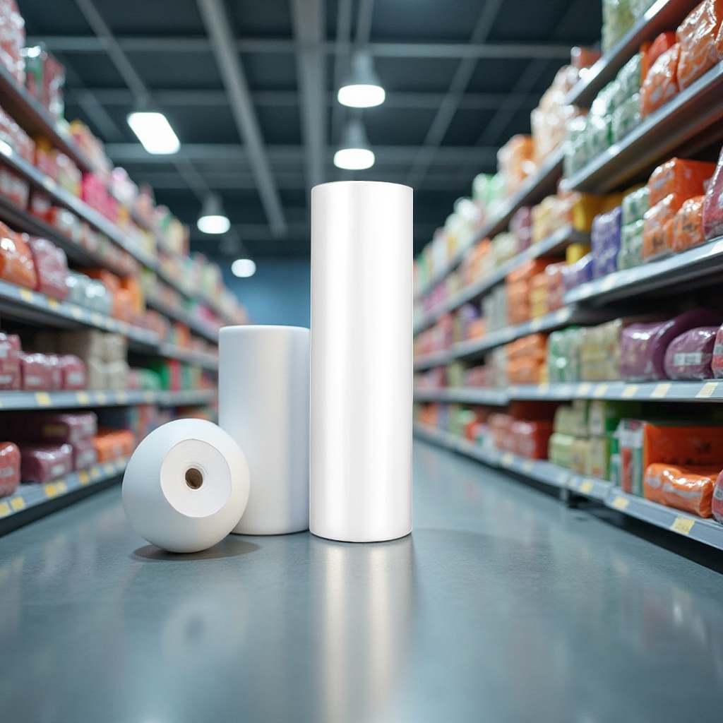 Supermarket continuous thickened food-grade plastic bags, large fresh-keeping bags, commercial hand-tear packaging bags for shopping Item Picture