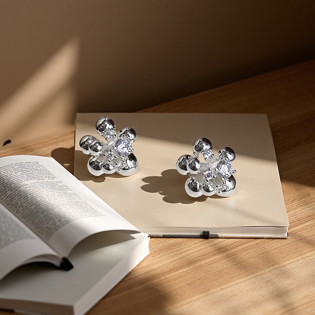 时尚锆石耳环耳饰简约气质耳环女款百搭耳坠耳饰品搭配优雅潮流